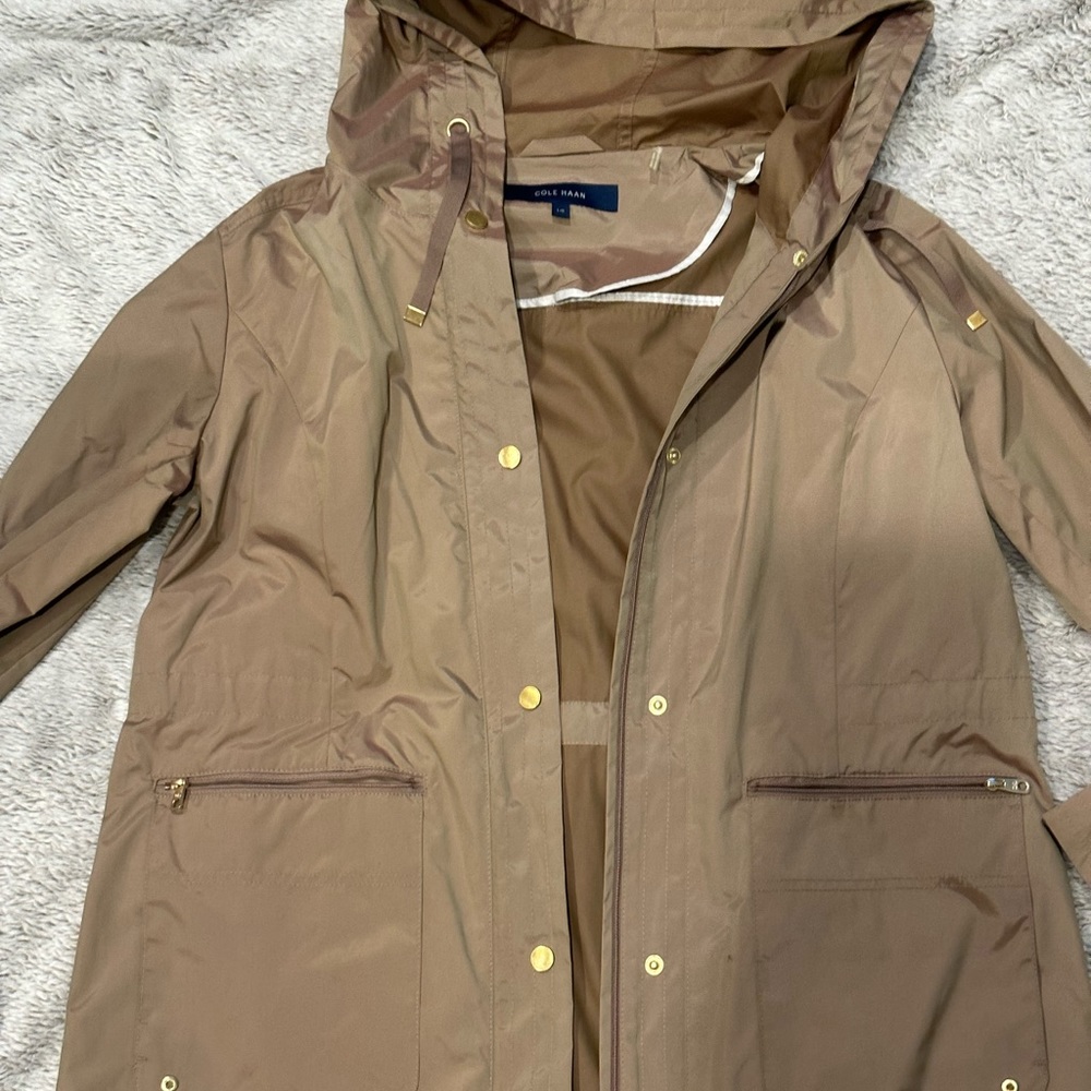 Cole Haan packable jacket in champagne